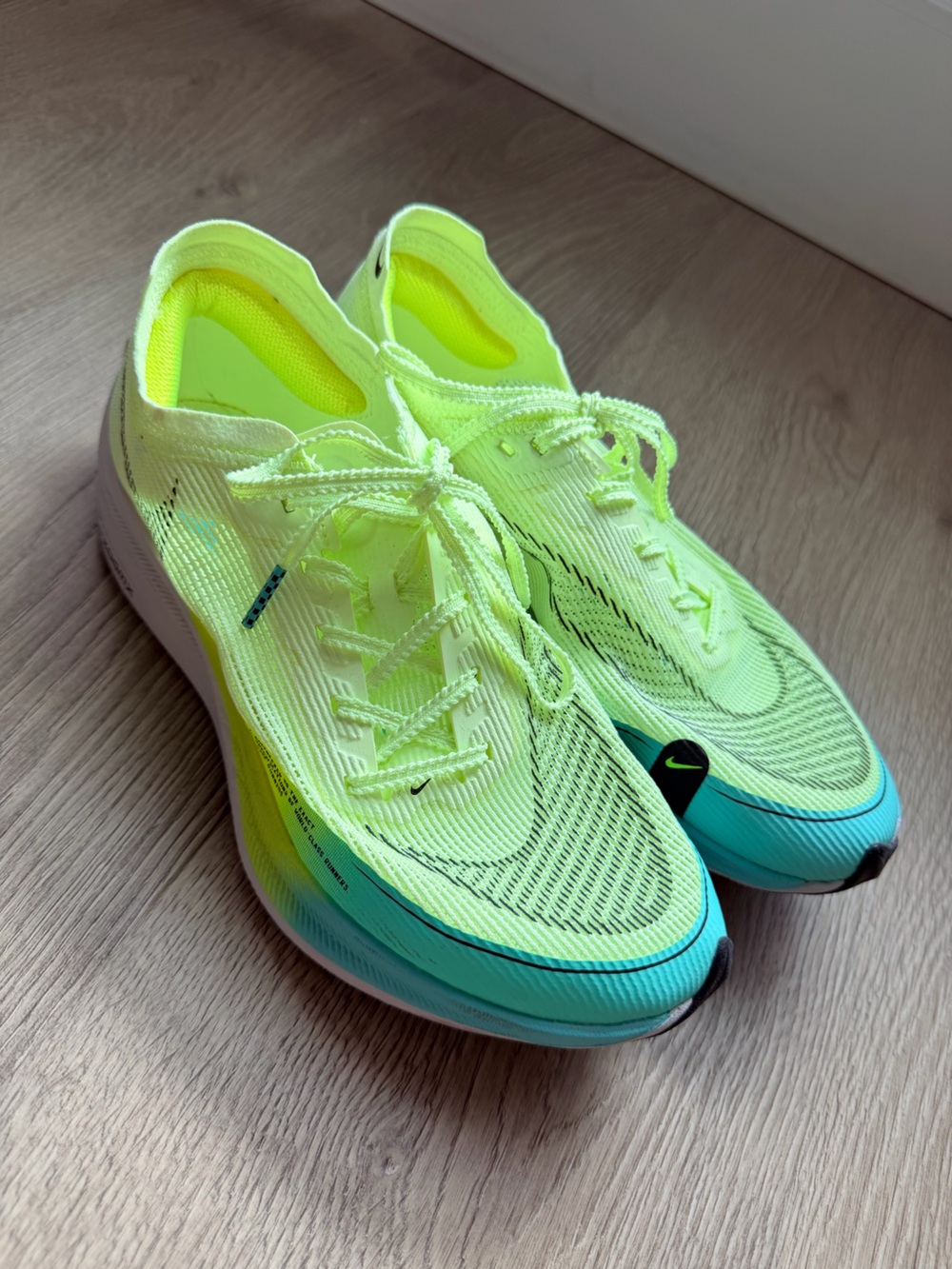 Nike AlphaFly Neon Yellow & Teal Lightweight Running Shoes
